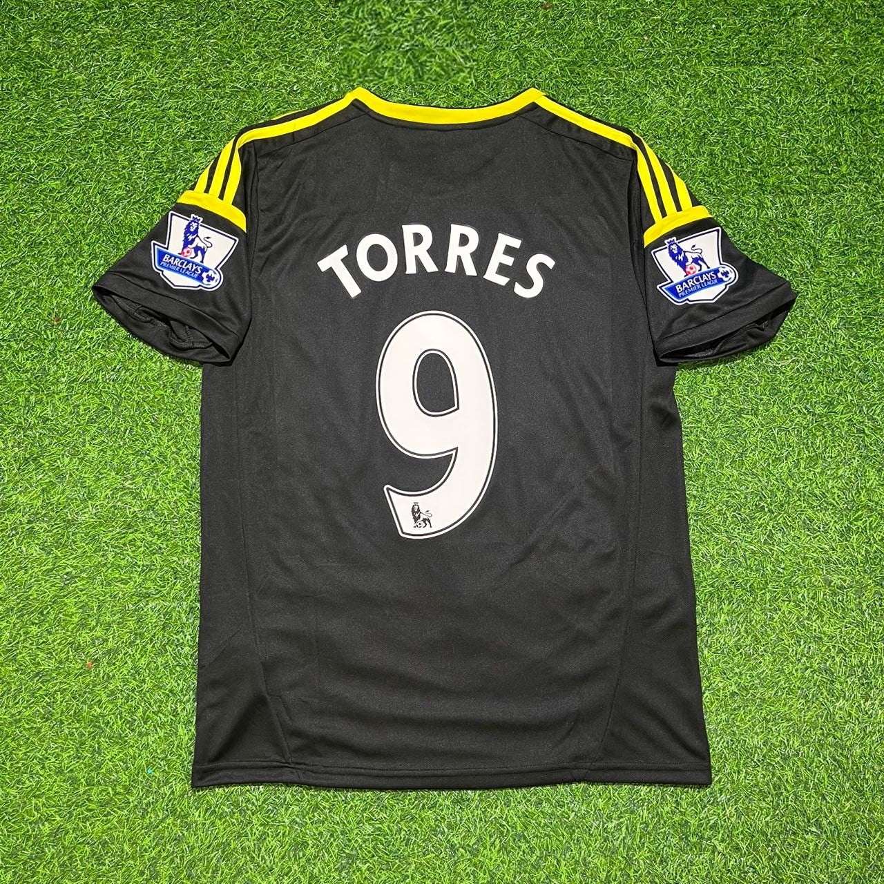 Fernando Torres Chelsea 2012/2013 Black Yellow Retro Football Jersey Kit