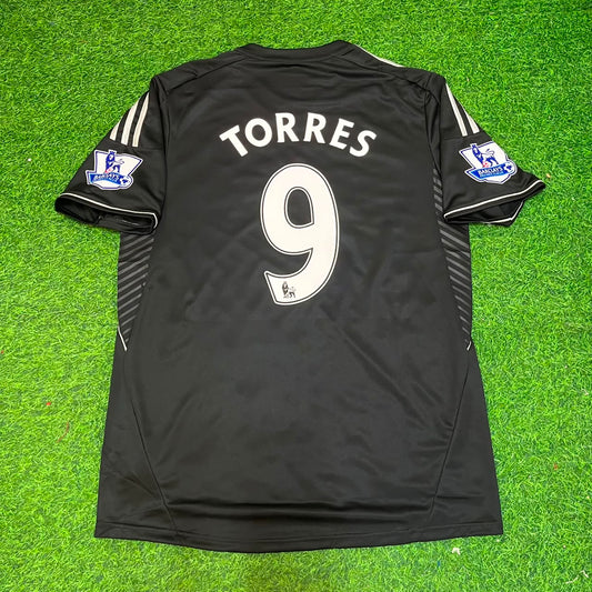 Fernando Torres Chelsea 2013/14 Black Retro Football Jersey Kit