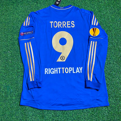 Fernando Torres 9-Chelsea 2013 Europe League Final Amsterdam Blue Retro Football Jersey