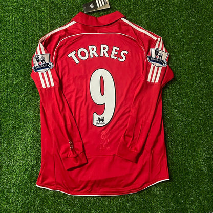 Fernando Torres Liverpool Long Sleeve Retro Kit Jersey