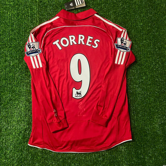 Fernando Torres Liverpool Long Sleeve Retro Kit Jersey