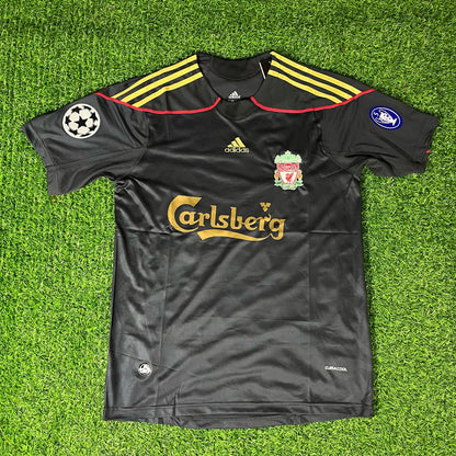 Xabi Alonso Liverpool 2009/10 Black Retro Football Jersey Kit