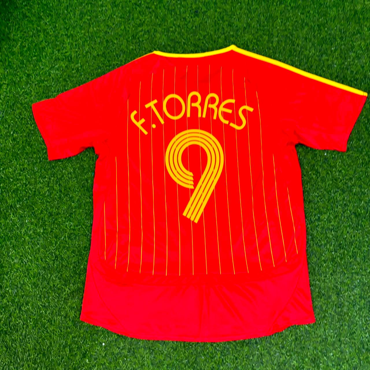 Spain World Cup 2006 Fernando Torres Red Home Retro Football Jersey