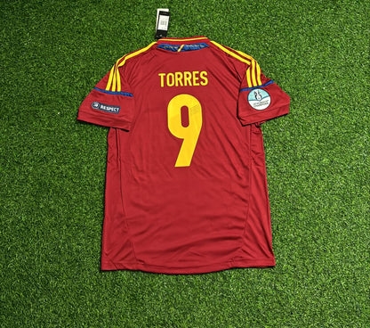Spain EURO 2012 Fernando Torres Final Retro Football Jersey Kit