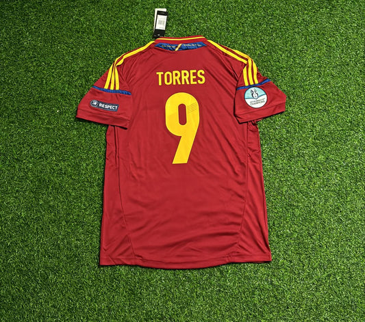 Spain EURO 2012 Fernando Torres Final Retro Football Jersey Kit