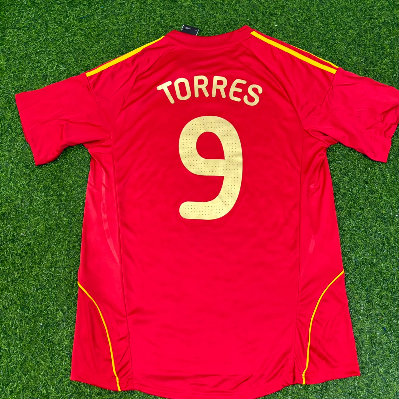Spain EURO 2008 Fernando Torres #9 Red Retro Football Jersey