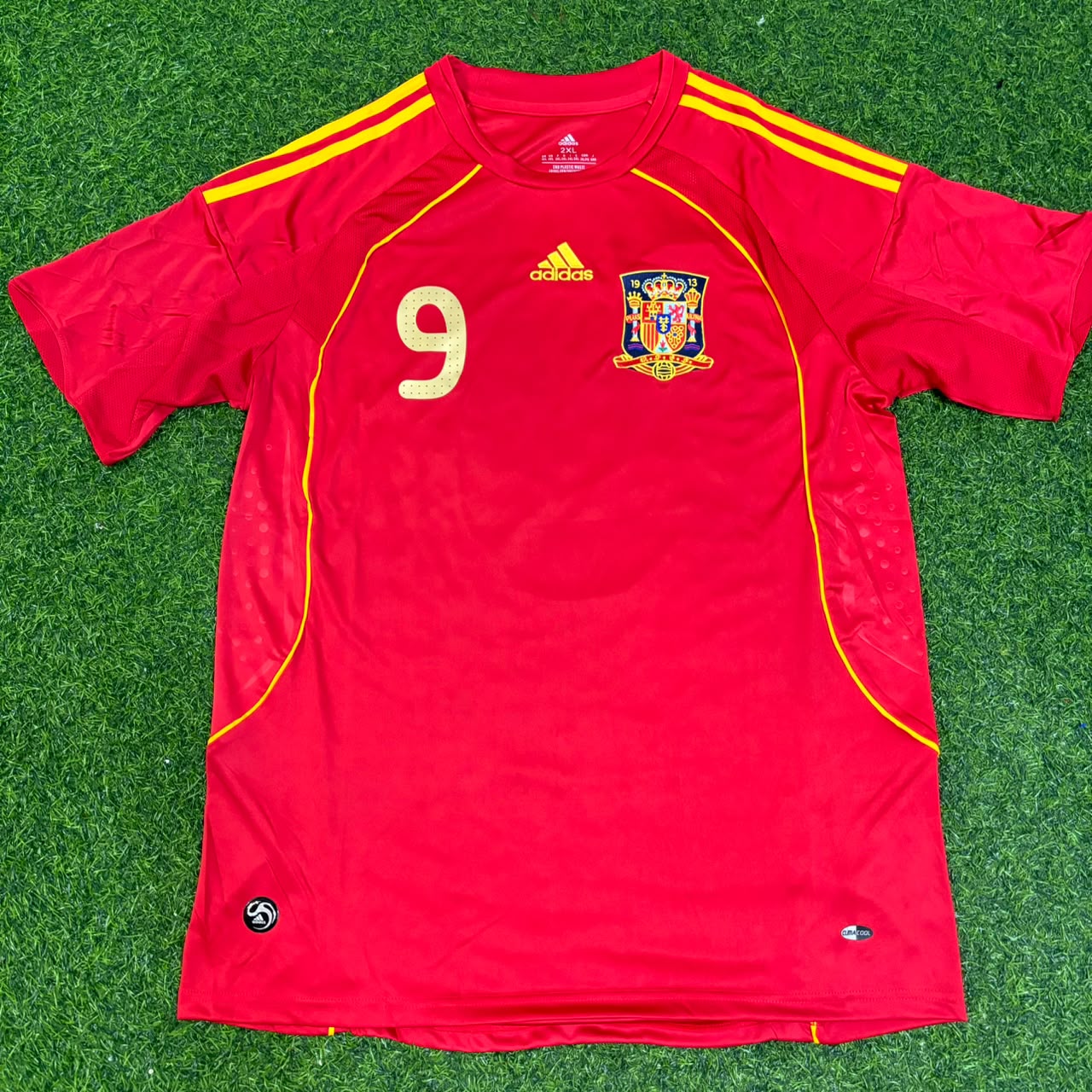 Spain EURO 2008 Fernando Torres #9 Red Retro Football Jersey