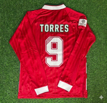 Fernando Torres Liverpool Long Sleeve Retro Football Jersey Kit