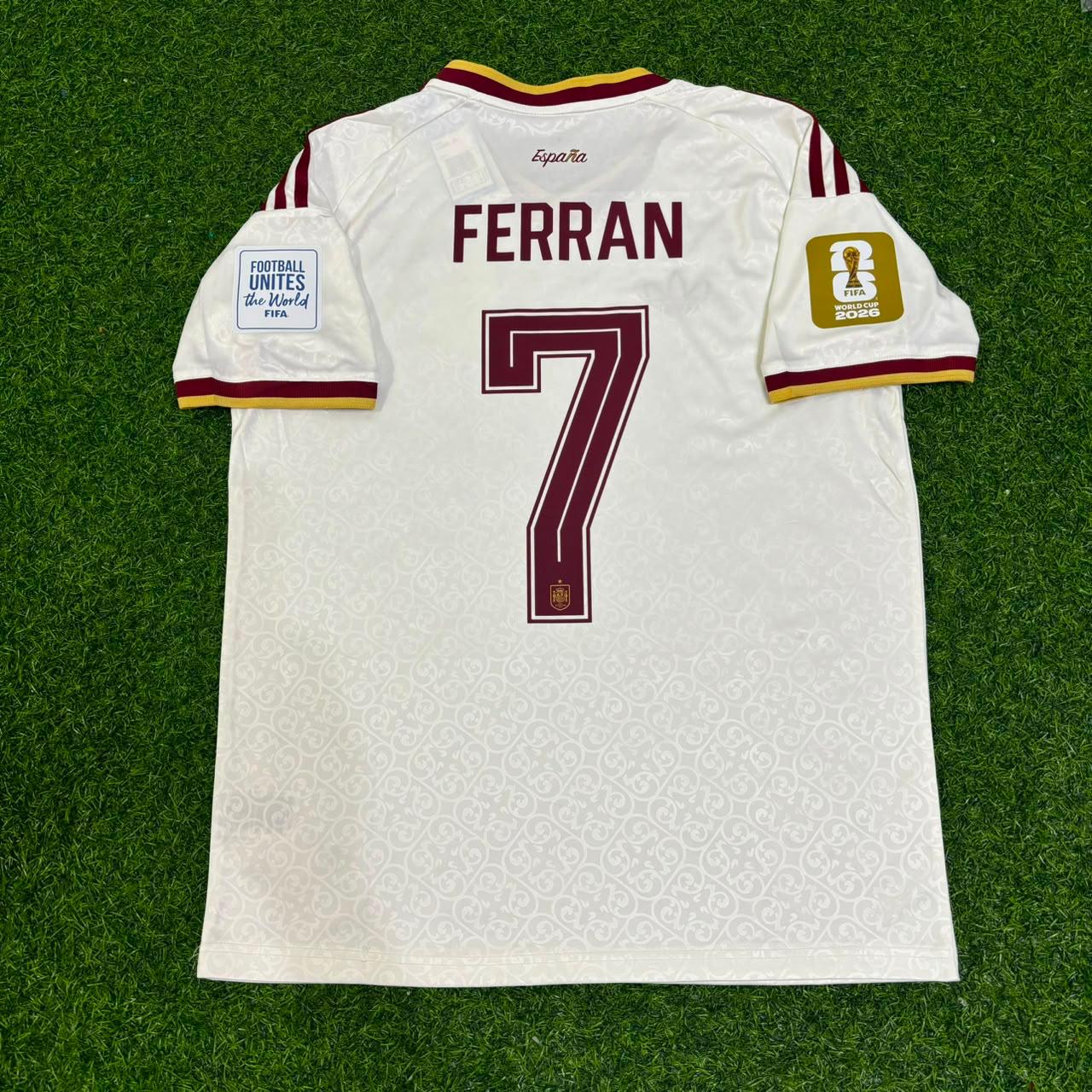 Spain World Cup 2026 Ferrán Torres #7 Away Football Jersey