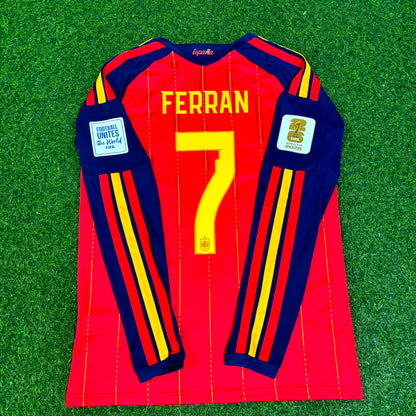 Spain World Cup 2026 Ferran Torres #7 Final Home Long Sleeve Football Jersey