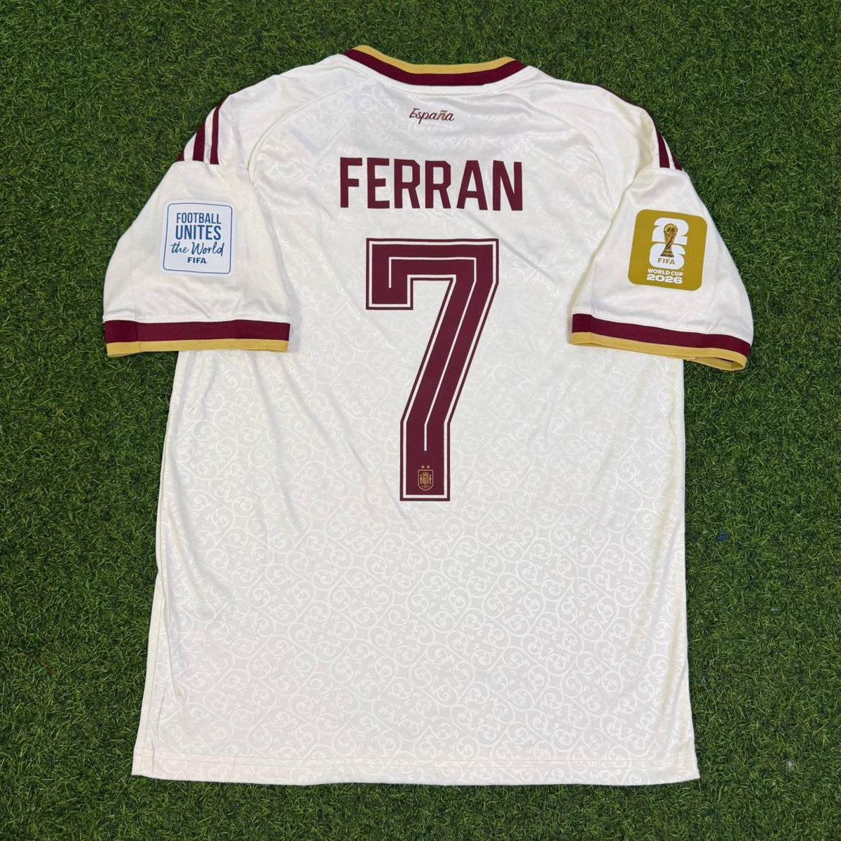 Spain Ferran Torres #7 Two Star 2026 World Cup Champions Away Football Jersey