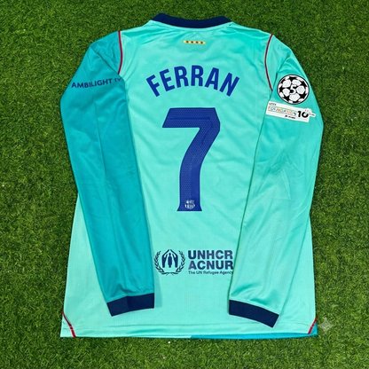 Ferran Torres #7 Barcelona 2027 Long Sleeve Football Jersey