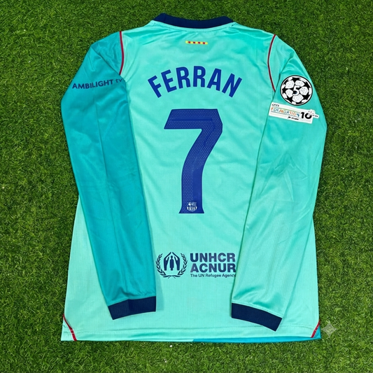 Ferran Torres #7 Barcelona 2027 Long Sleeve Football Jersey