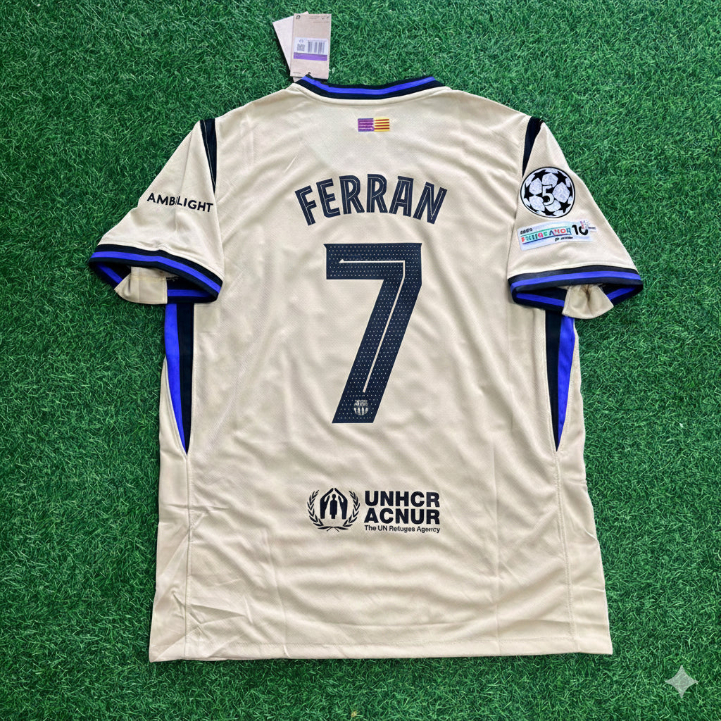 Ferran Torres Barcelona 2025/2026 Season Football Jersey Kit