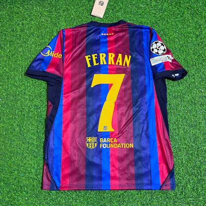 Ferran Torres #7 Barcelona 2027 Champions League Patch Home Football Jersey