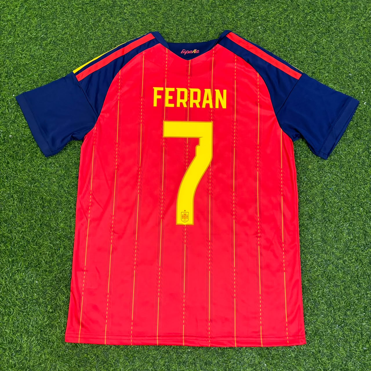 Spain World Cup 2026 Ferrán Torres #7 Two Star Champions Home Jersey Trikot Maillot