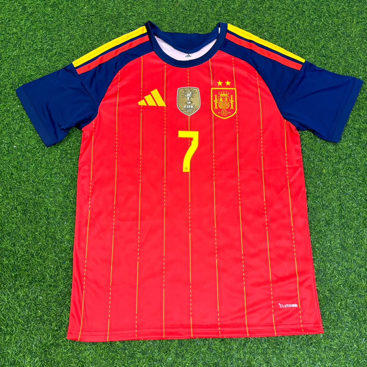 Spain World Cup 2026 Ferrán Torres #7 Two Star Champions Home Jersey Trikot Maillot