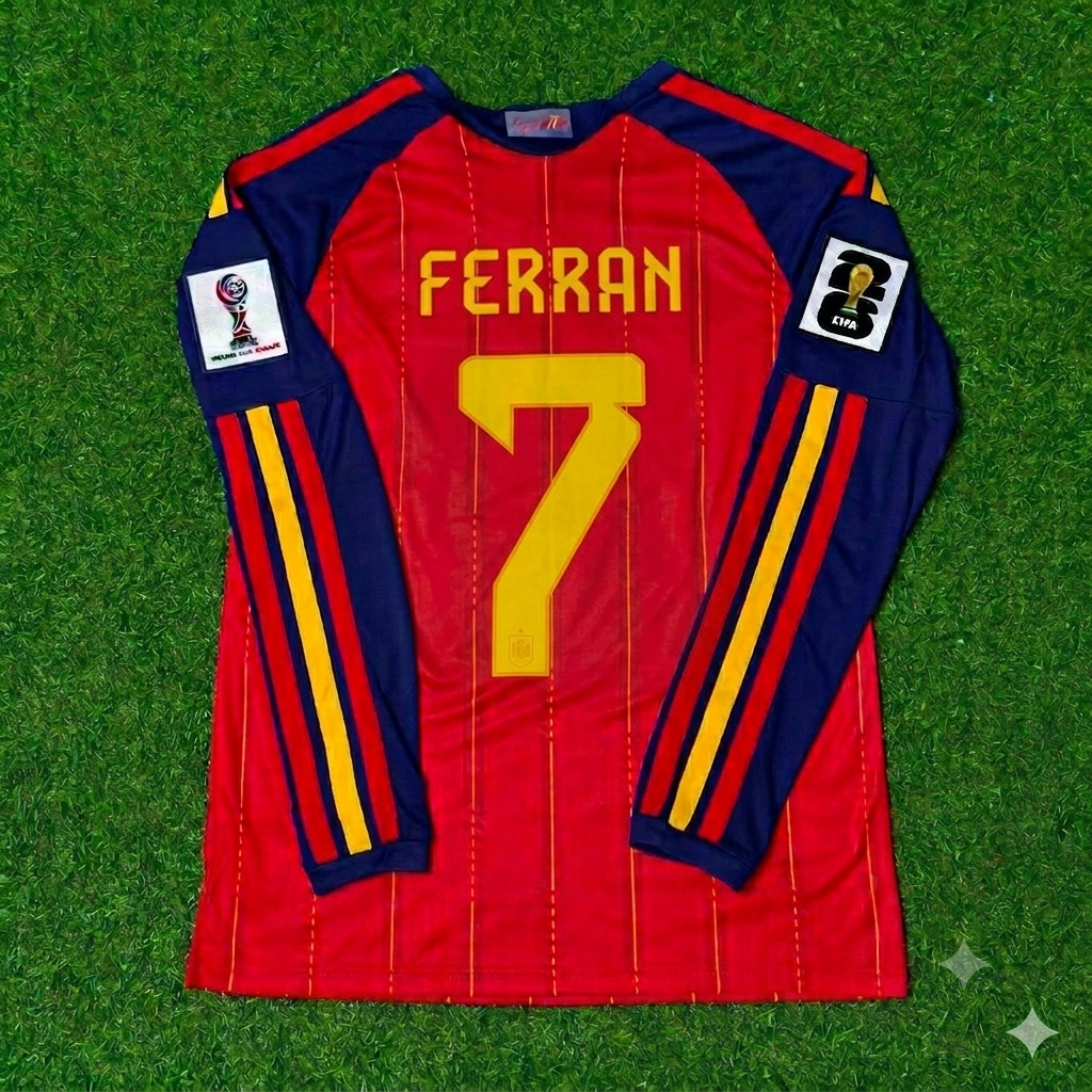 Spain World Cup 2026 Ferran Torres #7 Home Long Sleeve Football Jersey