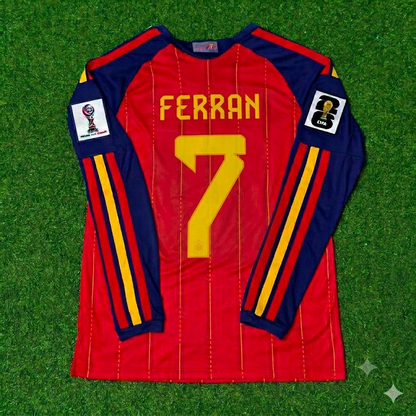 Spain World Cup 2026 Ferran Torres #7 Home Long Sleeve Football Jersey