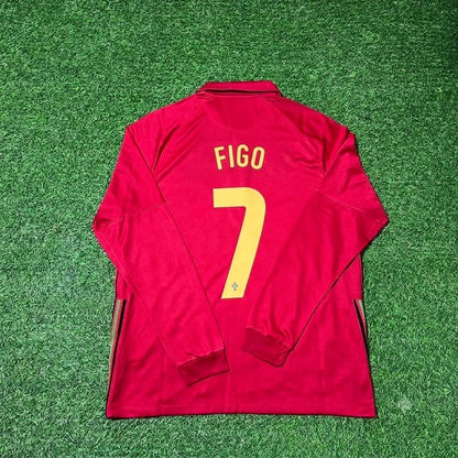Luis Figo Portugal Commemorative Long Sleeve Football Jersey Collection
