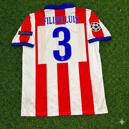 Filipe Luís 3- Atlético Madrid 2014 Champions League Final Retro Football Jersey Kit