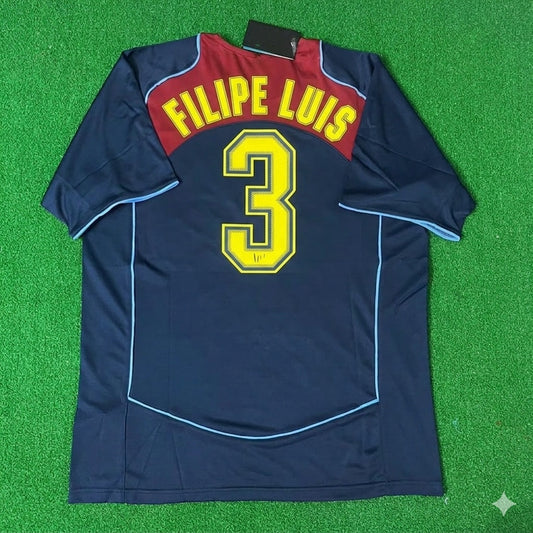 Filipe Luis #3 Atletico Madrid SpiderMan Retro Football Jersey Kit