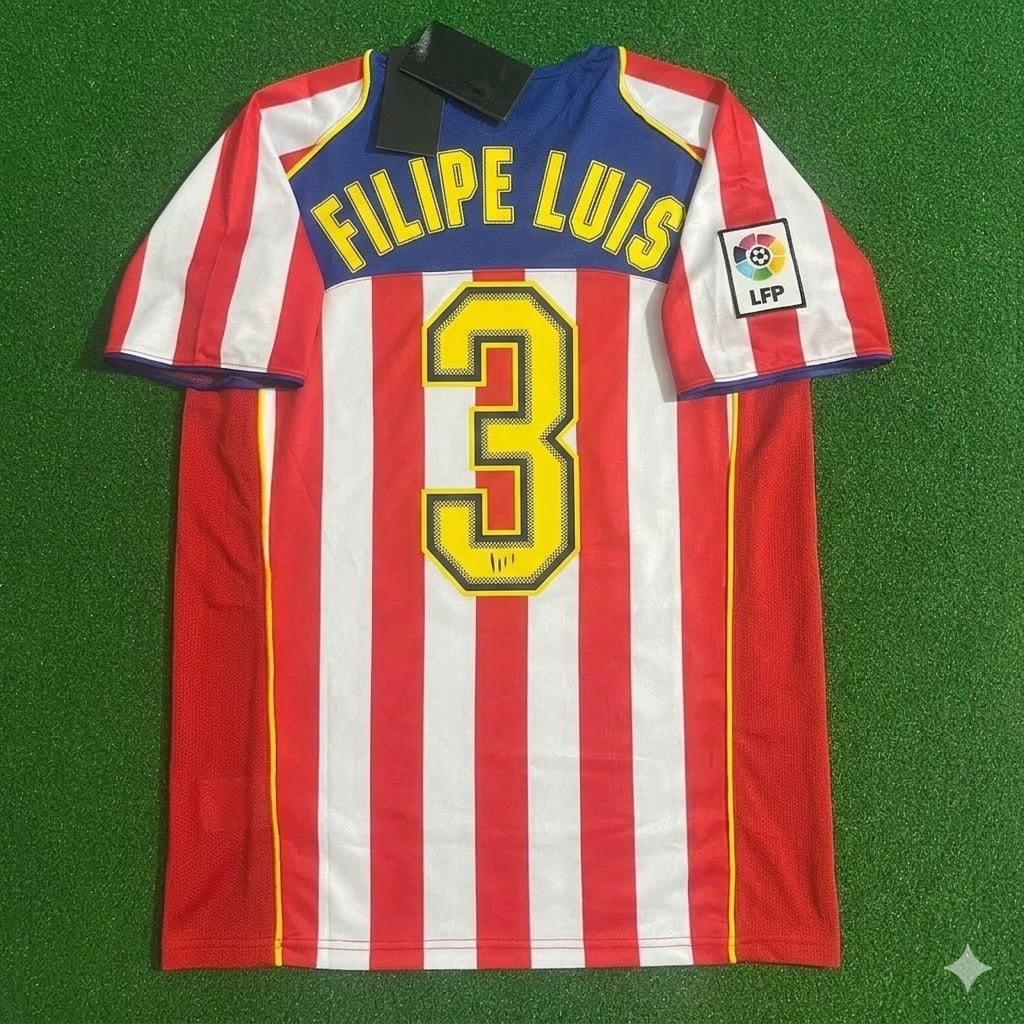 Filipe Luis #3 Atletico Madrid SpiderMan Retro Football Jersey Kit Edition 2
