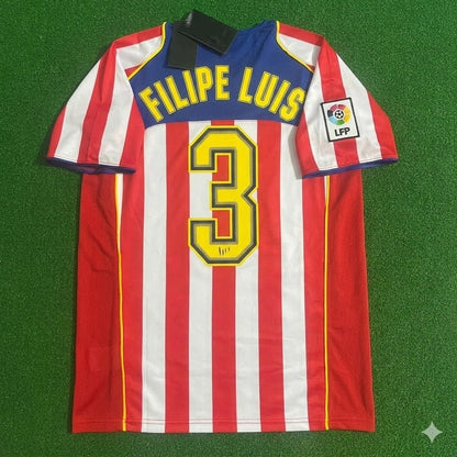 Filipe Luis #3 Atletico Madrid SpiderMan Retro Football Jersey Kit Edition 2
