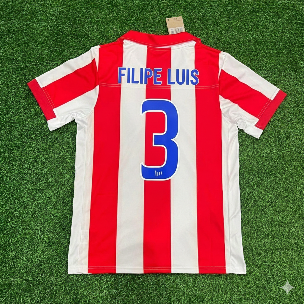 Filipe Luis Atletico de Madrid Retro Soccer Football Jersey Kit Shirt