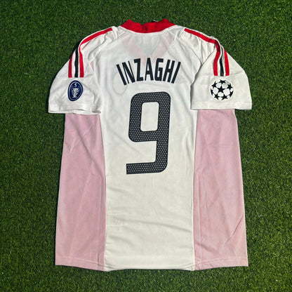 Filippo Inzaghi AC Milan 2003 Champions League Final White Retro Football Jersey Kit
