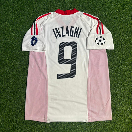 Filippo Inzaghi AC Milan 2003 Champions League Final White Retro Football Jersey Kit