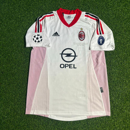 Filippo Inzaghi AC Milan 2003 Champions League Final White Retro Football Jersey Kit