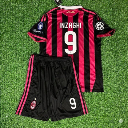 Filippo Inzaghi #9 AC Milan 2009/10 Retro Football Jersey Kit