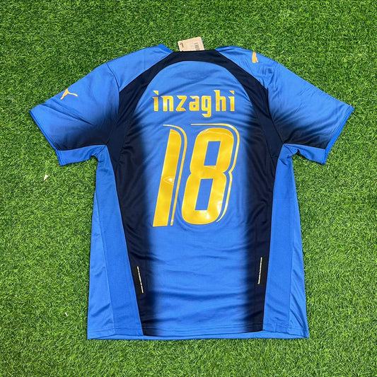 Italy World Cup 2006 Filippo Inzaghi Final Retro Football Jersey Kit