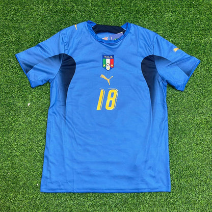 Italy World Cup 2006 Filippo Inzaghi Final Retro Football Jersey Kit