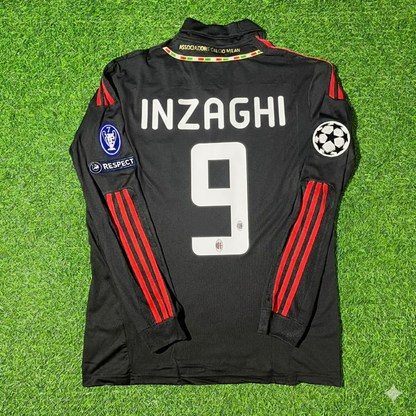 Filippo Inzaghi AC Milan 2011/12 Red & Black Retro Football Jersey Collection