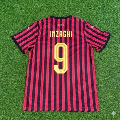Filippo Inzaghi AC Milan 120th Anniversary Special Golden Retro Football Jersey Kit