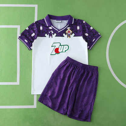 Fiorentina 1992/1993 Away Kids Retro Football Jersey