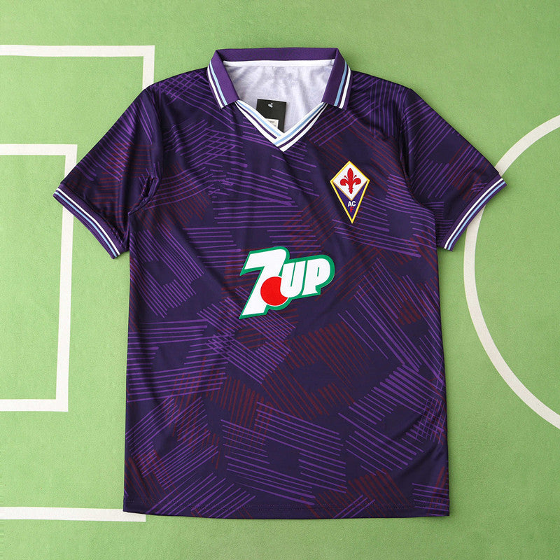 Fiorentina 1992/1993 Season Home Retro Football Jersey