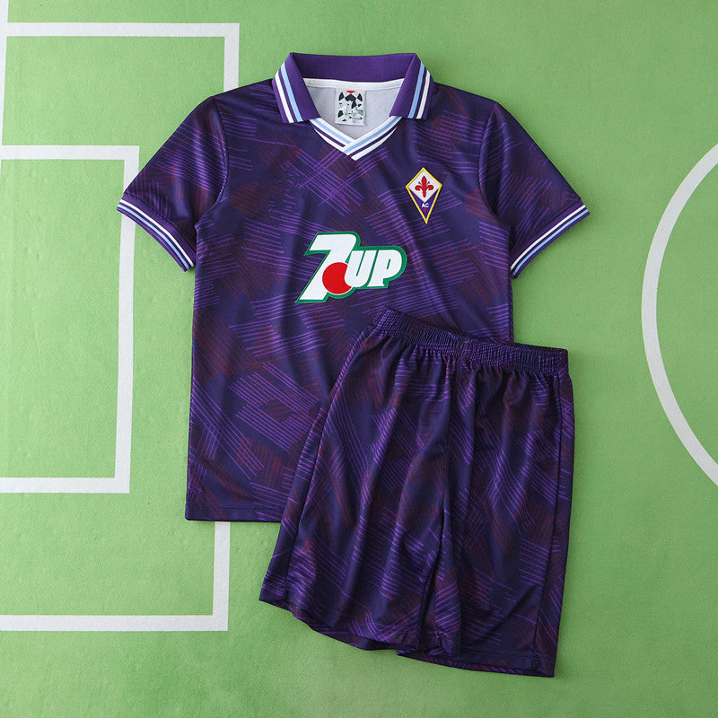 Fiorentina 1992/1993 Home Kids Retro Football Jersey