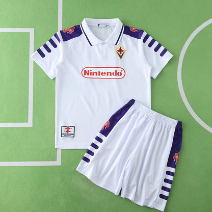 Fiorentina 1998 Away Kids Retro Football Jersey Kit