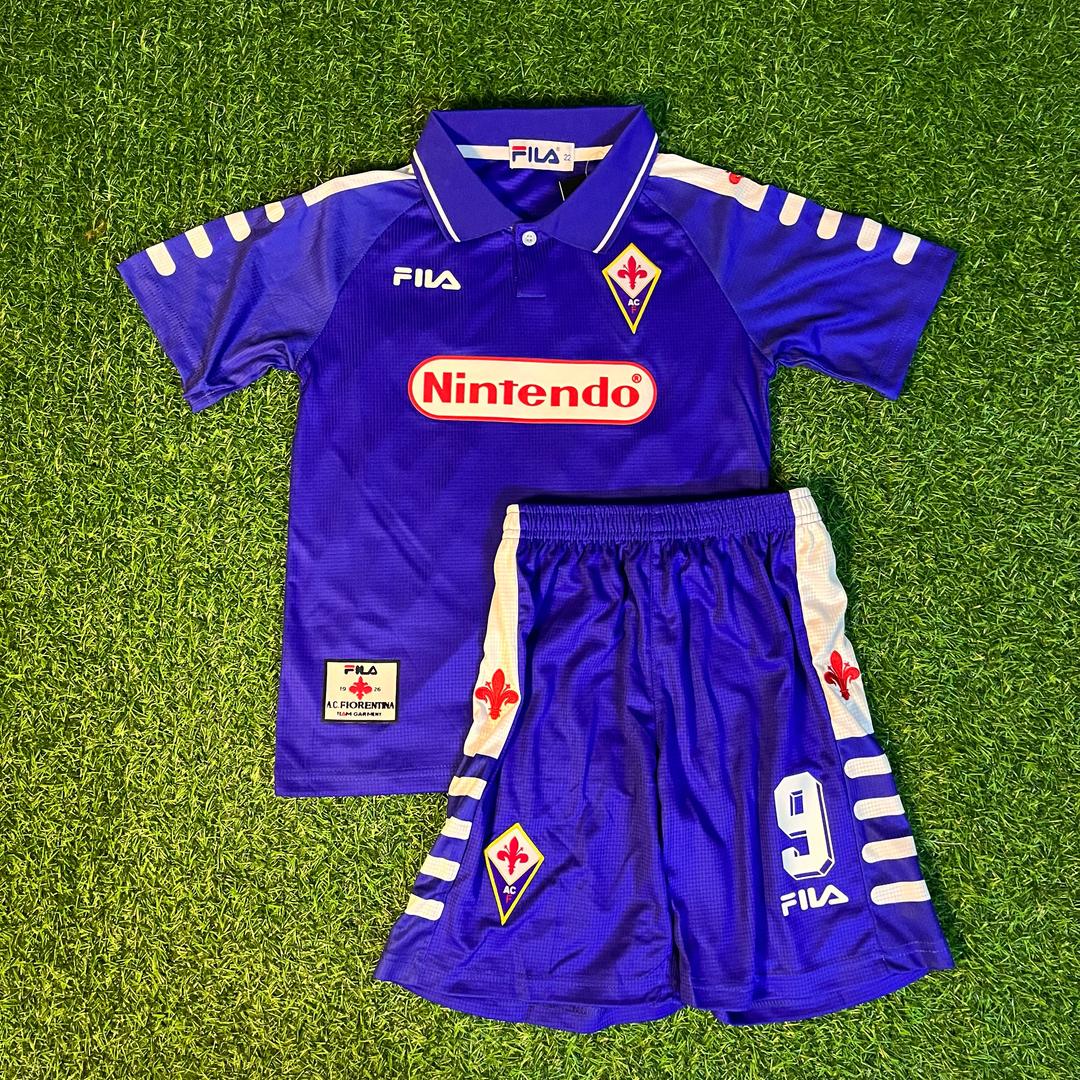 Gabriel Batistuta Fiorentina Home Kids Kit – Kit Jersey for Children – | KinderTrikot | Maillot Enfant