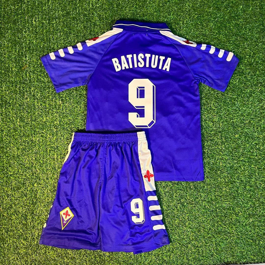 Gabriel Batistuta Fiorentina Home Kids Kit – Kit Jersey for Children – | KinderTrikot | Maillot Enfant