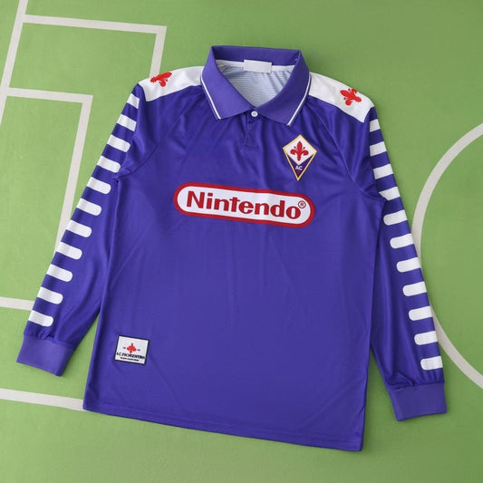 Fiorentina 1998 Season Home Long Sleeve Retro Football Jersey