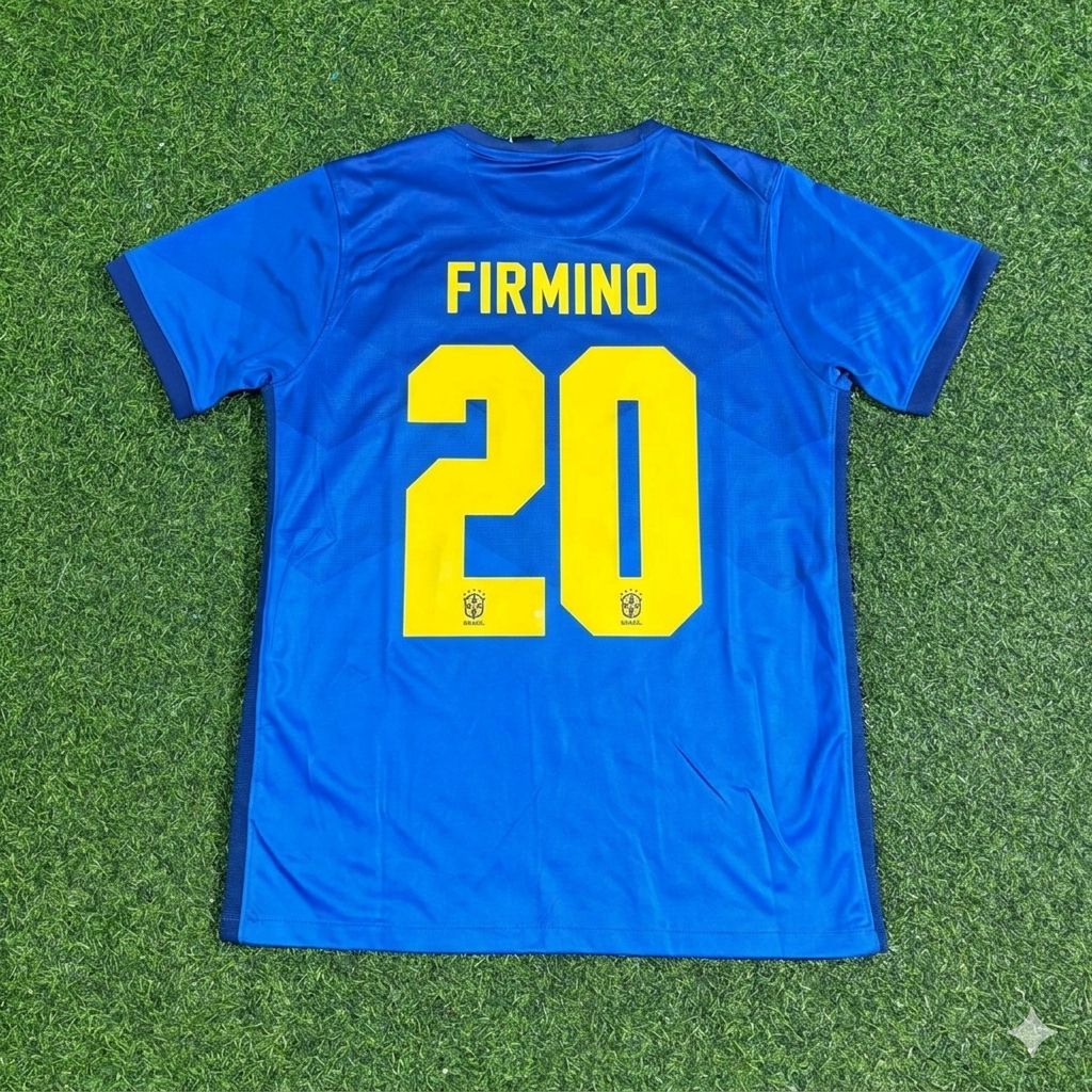 Roberto Firmino Brazil 2021 Copa America Blue Football Jersey Kit