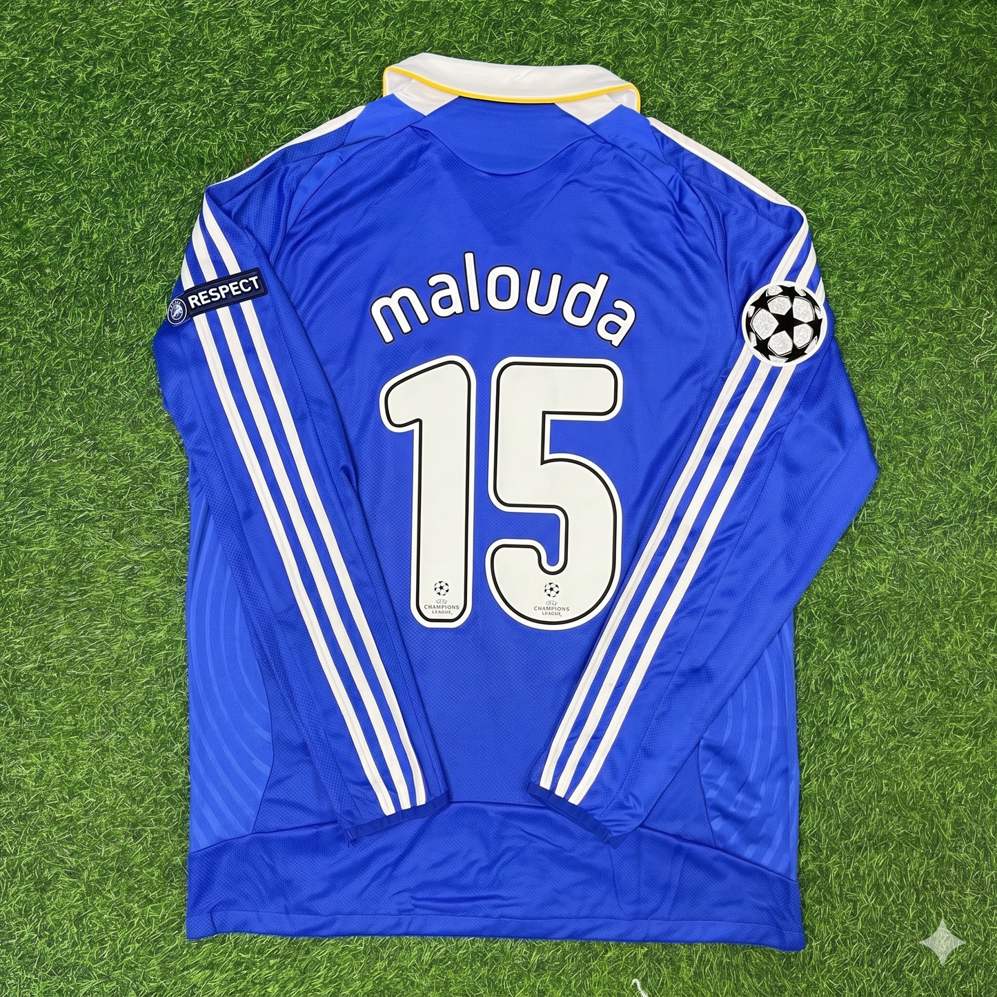 Florent Malouda Chelsea 2008 Champions League Final Long Sleeve Football Jersey Kit