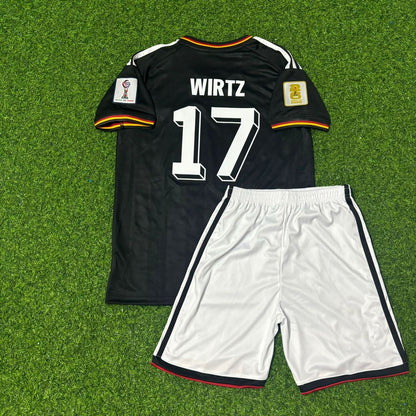 Germany World Cup 2026 Florian Wirtz #17 Kids Black Style Football Jersey