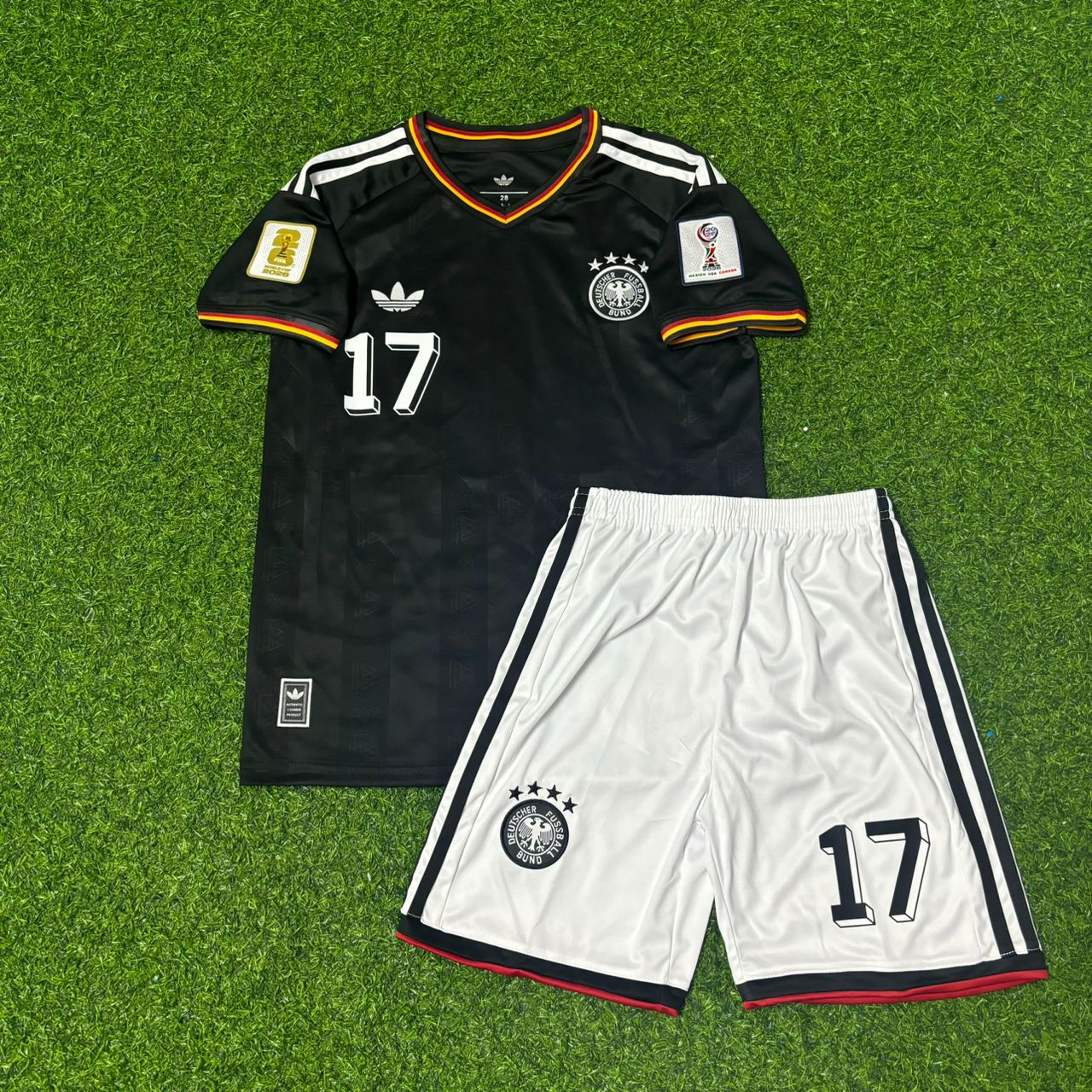 Germany World Cup 2026 Florian Wirtz #17 Kids Black Style Football Jersey