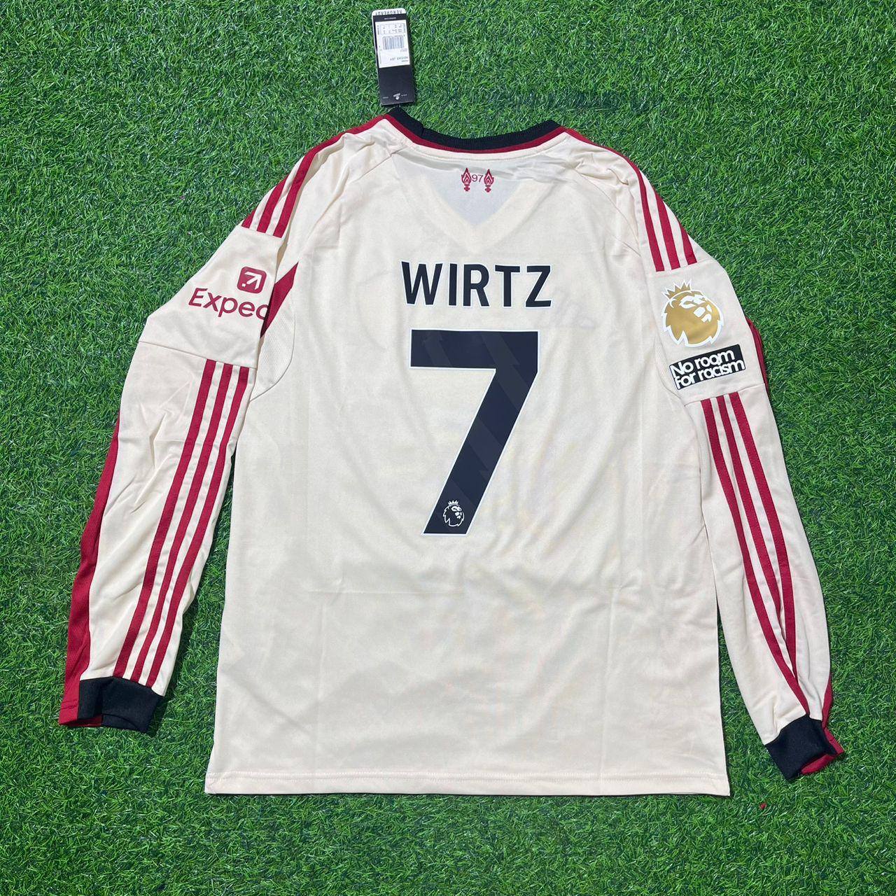 Florian Wirtz Liverpool 2025 Away Long Sleeve Football Jersey Kit