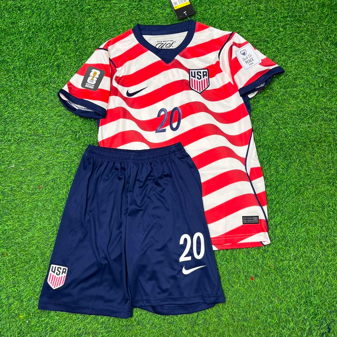 USA USMNT World Cup 2026 Folarin Balogun Home Kids Football Jersey